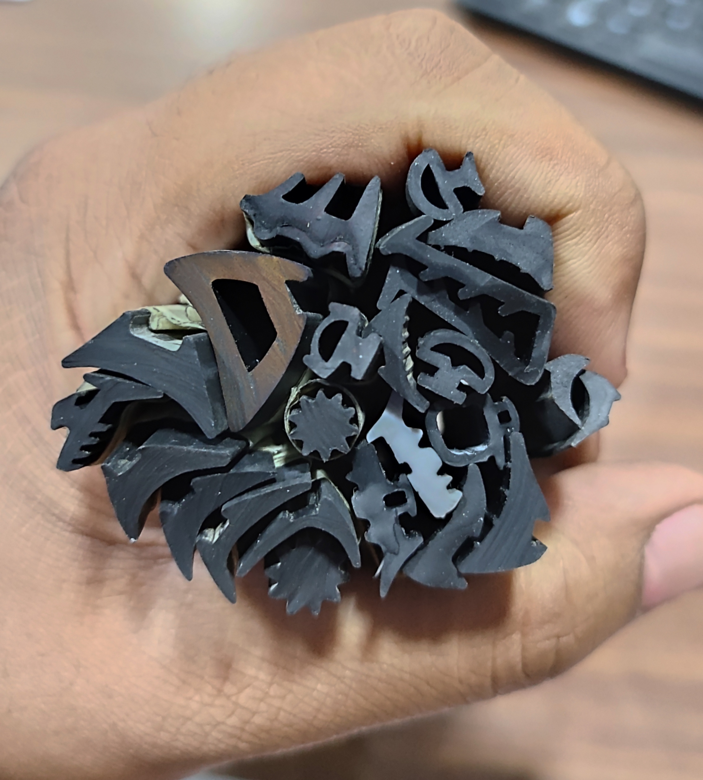 Architectural rubber profile bundle