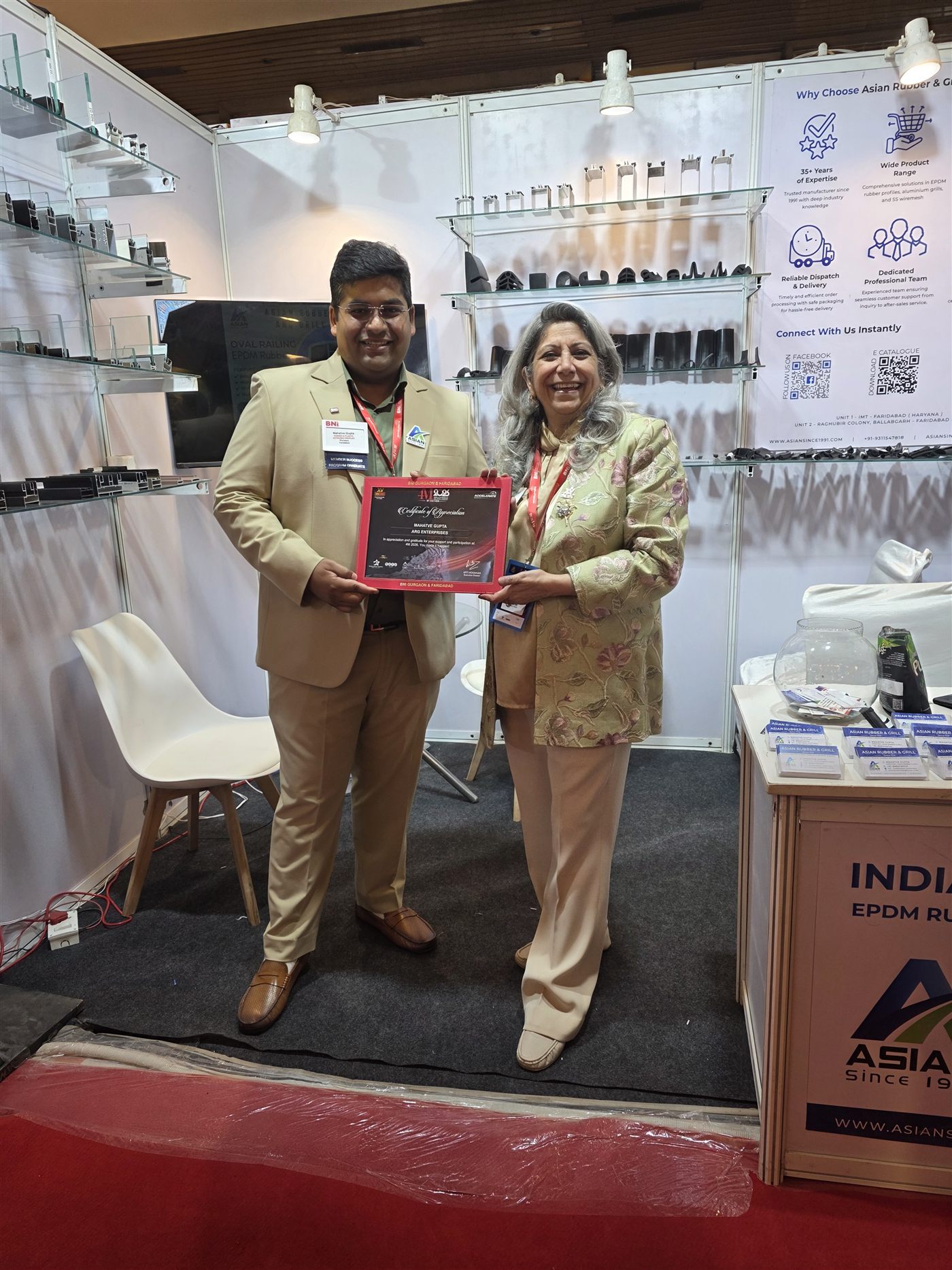 Asian Rubber and Grill team at 4M Expo